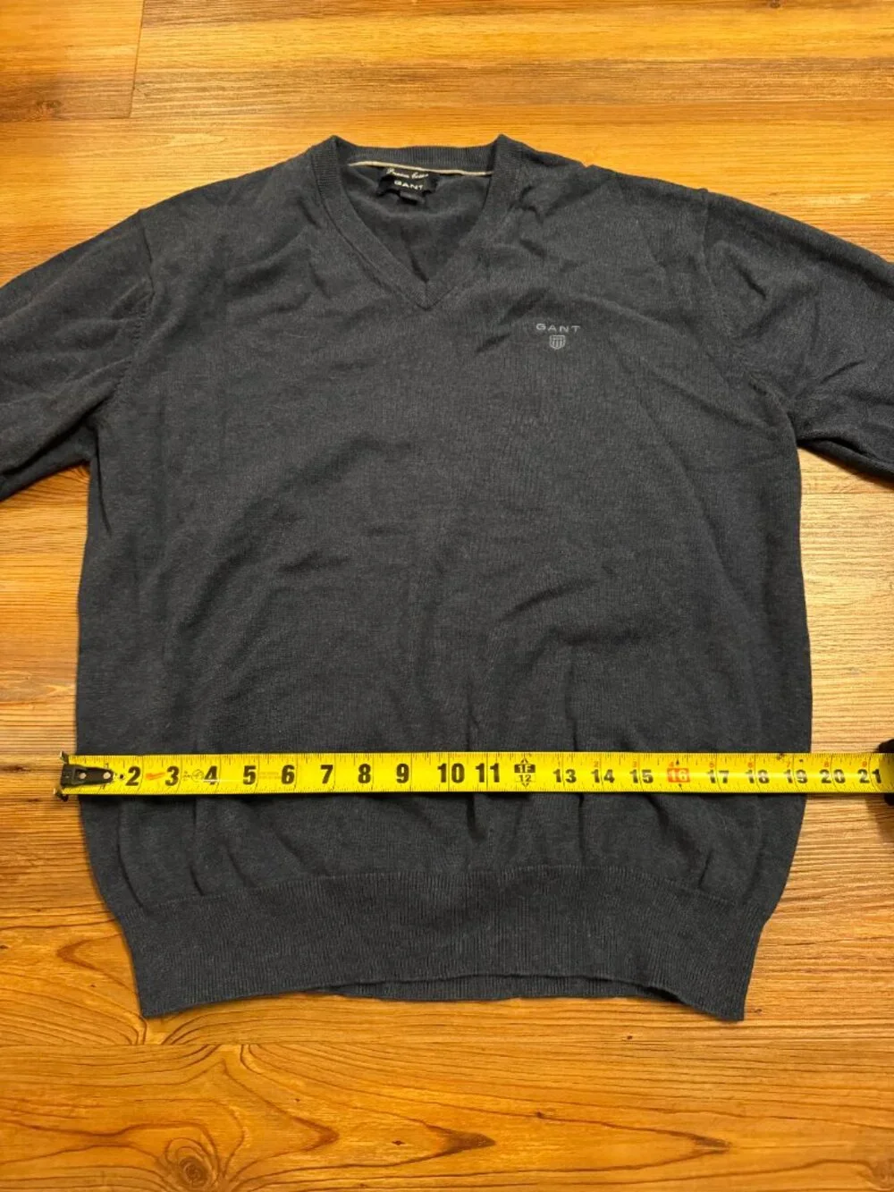 GANT - Mens - 100% Premium Cotton - V Neck Sweater‎  - Navy Blue - Size XL